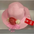 Kitti Arıcı Store Yeni Sezon Açık Pembe Renk 6-12 Yaş Çocuk Hasır Şapka - 52 cm