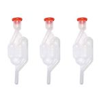 Kiuiom Fermantasyon Tüpü, Şeffaf Fermantasyon Hava Kilidi, Şarap Çek Valfı, Fermantasyon Vanası 3PC Fermantasyon Tüpü Şarap Fermantasyonu Şarap Birası Yapımı için Plastik Fermantasyon Kilit Stoperi