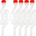 Kiuiom Şeffaf Fermantasyon Hava Kilidi, Fermantasyon Tüpü, Şarap Çek Valfı, Fermantasyon Vanası, Şarap Fermantasyonu için Tıpalı 5PC Fermantasyon Tüpü Plastik Fermantasyon Kilidi Şarap Birası Yapımı Fermantasyon