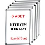 Kıvılcım 5 Adet B2 - 50 x 70 cm Alüminyum Açılır Kapanır Rondo Çerçeve