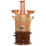 Kıvraklar Sobalı Bakır Semaver 5 Litre