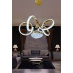 Kıvrım Eliza Tek Toplu Simli Slikonlu Modern Oturma LED Avizesi - Gold - 2