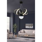 Kıvrım Tek Top Modern Oturma Ledli Avize - 2 - Gold