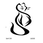 Kıvrımlı Kedi Yapışkanlı Stencil Süsleme Ve Boyama Kalıbı