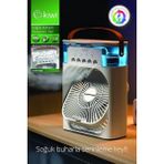Kiwi 600 ml Soğuk Buharlı Masa Tipi Fan Ayaklı Vantilatör Gece Lambası ile Yüksek Performans