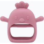 Kiwi Chicken Bebek Diş Kaşıyıcı Emzik Uçlu Eldiven Şeklinde Oyuncak Dişlik - Dark Pink - Koyu Pembe