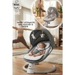 Kiwi Dollyplus 2in1 Otomatik Sallanan Kademe Ayarlı Beşik ve Anakucağı - Siyah