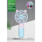 Kiwi KFAN-7603 Pembe Mavi Ultra Sessiz Telefon Tutacağı Standlı El Tipi Vantilatör
