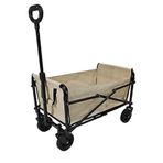 Kıwı Kfw-390 Katlanır Portatif Taşıma Aracı Kamp,Piknik,Plaj, Pazar, Market Koli, Yük,Paket El Arabası Bej