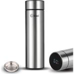 Kiwi KT-8683 Dijital Göstergeli Termos 480 ml Paslanmaz Çelik Malzeme ile Metalik Gri Renk