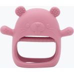 Kiwi Sincap Bebek Diş Kaşıyıcı, Emzik Uçlu Eldiven Şeklinde Oyuncak Dişlik Silikon - Dark Pink Renk - Koyu Pembe