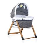 Kiwi Sleeper All İn One Gri Sallanır Katlanır Ahşap Bebek Beşiği