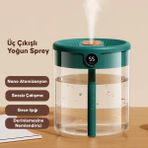 Kiwitime 2 Litre Ultrasonic Otomatik Hava Nemlendirici Buhar Makinesi Oda Nemlendirici Aroma Difüzörü Venandin F18 - Yeşil