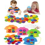 Kiyafet Giydirme Oyunu Gomlege Dugme Dikme Ince Motor Beceri Montessori Egitici Oyuncak