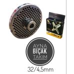 Kıyma Makine Ayna Bıçak Takım 32/4,5