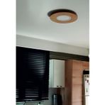 Kiyra Wood 42Cm - Yuvarlak Meşe Kaplama Led Tavan Aydınlatması, Yatak Odası, Koridor, Banyo Lambası