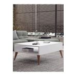 kiyra wood Orta Sehpa Masa Salon Sehpası Lüx Model 90x45x33 Beyaz