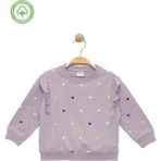 Kız Bebek %100 Pamuk Fırfırlı Lila Sweatshirt - Kız Çocuk Giyim - 2 - 3 Yaş