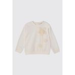 Kız Bebek Aksesuar Detaylı Ekru Sweatshirt 4 Yaş (104 cm)