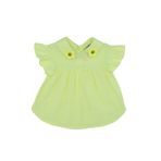 Kız Bebek Aplike Yakalı Sarı Bluz 6-12 Ay (68-74 cm)