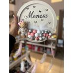 Kız Bebek Ayıcıklı Bubble Kapı Süsü-hastane Odası Kapı Süsü Gümüş - Pembe