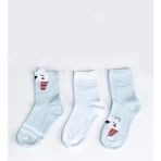 Kız Bebek Basic Dikişsiz 3 'lü Soket Çorap 0 Ay - 36 Ay - Mavi - 3-4 Yaş