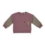 Kız Bebek Baskı Detaylı Gül Kurusu Sweatshirt 6-12 Ay (68-74 cm)