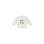 Kız Bebek Baskılı Beyaz Sweatshirt 0-6 Ay (56-62 cm)