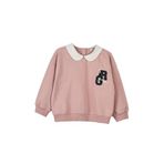 Kız Bebek Bebe Yaka Pembe Sweatshirt 12-18 Ay (80-86 cm)