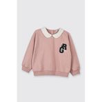 Kız Bebek Bebe Yaka Pembe Sweatshirt 6-12 Ay (68-74 cm)