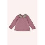 Kız Bebek Bebe Yakalı Gül Kurusu Tişört 12-18 AY (80-86 cm)