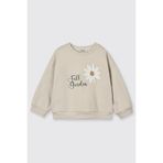 Kız Bebek Çiçek Motifli Bej Sweatshirt 12-18 Ay (80-86 cm)