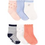 Kız Bebek Çorap Set 6'lı Paket - Çok Renkli - Yenidoğan