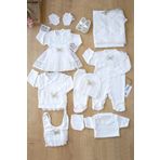 Kız Bebek Dantelli Tütülü Lüks 10 Lu Hastane Çıkışı Set STL6104