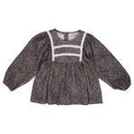 Kız Bebek Desenli Mor Bluz 12-18 AY (80-86 cm)