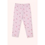 Kız Bebek Desenli Pembe Tayt 2 Yaş (92 cm)