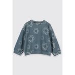 Kız Bebek Desenli Petrol Sweatshirt 5 Yaş (110 cm)