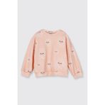 Kız Bebek Desenli Somon Sweatshirt 5 Yaş (110 cm)