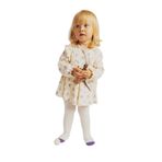 Kız Bebek Desenli Uzun Kollu Tulum Külotlu Çorap 2'li Tulum B0753a523au Ekru-ER134