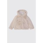 Kız Bebek Ekru Peluş Mont 0-6 Ay (56-62 cm)