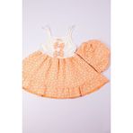 KIZ BEBEK ELBİSE KALP BASKILI FİYONKLU B12 YAVRUAĞZI 6 Ay