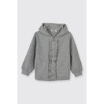 Kız Bebek Fermuarlı Gri-Melanj Sweatshirt 0-6 Ay (56-62 cm)