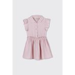 Kız Bebek Fırfır Detaylı Müslin Pembe Elbise 2 Yaş (92 cm)