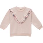 Kız Bebek Fırfır Detaylı Sweatshirt - Pembe - 6 - 9 Ay