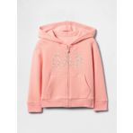 Kız Bebek Gap Logo Fermuarlı Kapüşonlu Sweatshirt Pembe