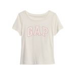 Kız Bebek Gap Logo T-Shirt Kırık Beyaz 18-24