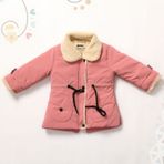 Kız Bebek İçi Ve Yakası Kürklü Nova Çocuk Mont Pembe Avm2300