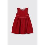 Kız Bebek Kadife Kırmızı Elbise 0-6 Ay (56-62 cm)