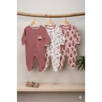 Kız Bebek Kaktüs Çiçek Desenli Patikli Tulum Seti Çok Renkli %100 Pamuk Nefes Alabilen 3-6-9 Ay - 0-3 M