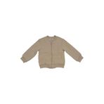 Kız Bebek Kedi Kapitoneli Fermuarlı Bej Sweatshirt 2 Yaş (92 cm)